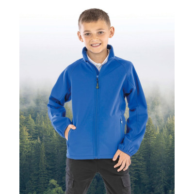 2-layer recycled softshell jacket for kids